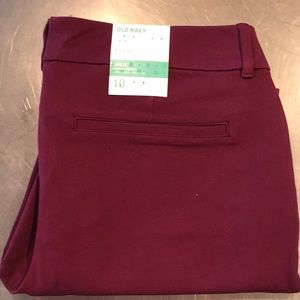 Purple Mid-Rise Dress Pants